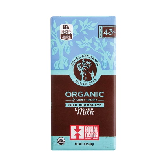 (Price/3 x 2.8 oz)Equal Exchange Milk Chocolate Bar 43%, Organic