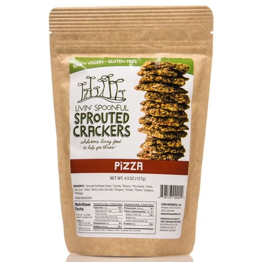 (Price/3 x 4.5 oz)Livin' Spoonful Sprouted Crackers, Pizza-3 x 4.5 oz