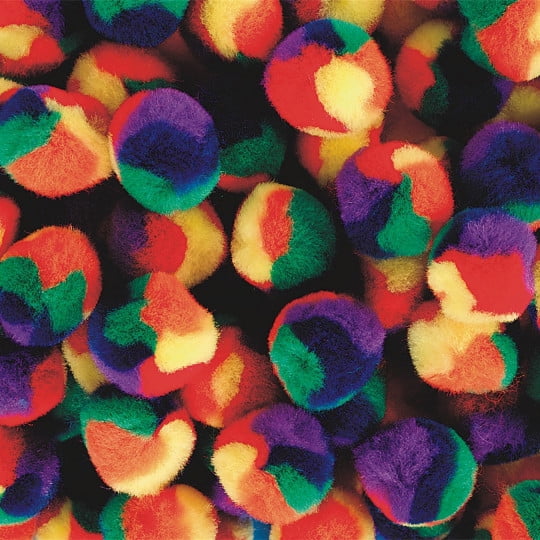 (Price/50 /Pack)S&S Worldwide Tie Dye Pom Poms