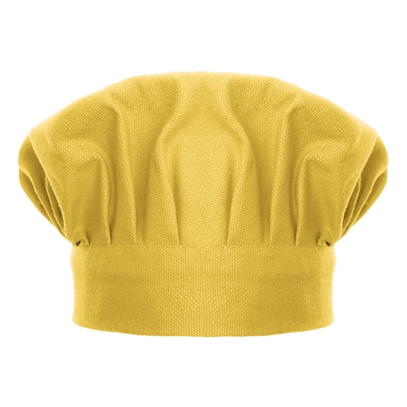 (Price/6 Pcs) TOPTIE Child's Cotton Canvas Adjustable Chef Hat-Yellow-L
