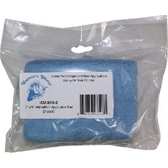 (Price/BG)Captain's Choice Microfiber Wax Applicator, ICM-35M-2