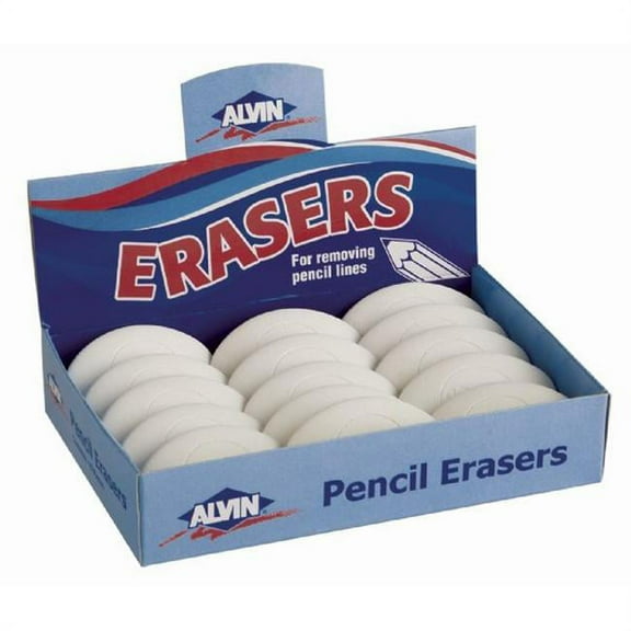 (Price/BX)Alvin 1050AE White Oval Pencil Erasers