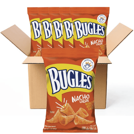 (Price/CASE)Bugles Nacho Cheese Flavor 3 Ounces Per Bag - 6 Per Case