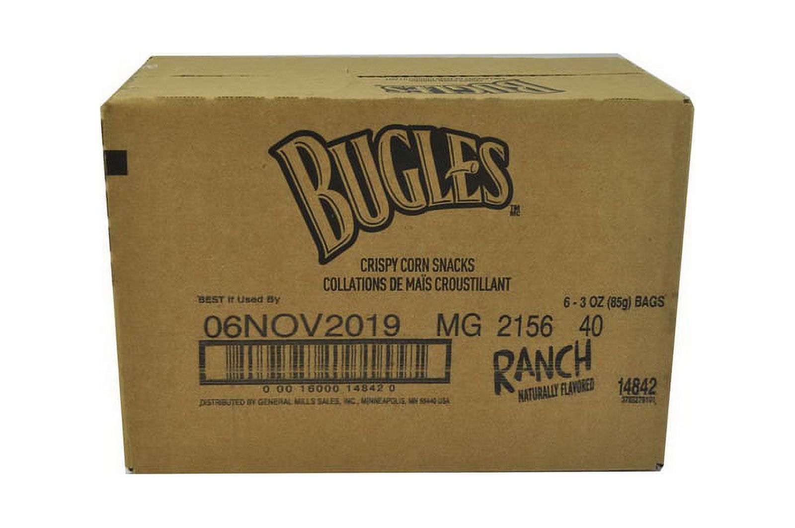 (Price/CASE)Bugles Ranch Flavor 3 Ounces Per Bag 6 Per Case