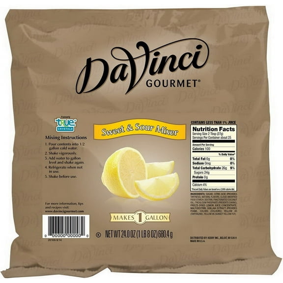(Price/CASE)Davinci Gourmet Sweet & Sour Dry Mix Drink Mixer 24 Ounces - 12 Per Case