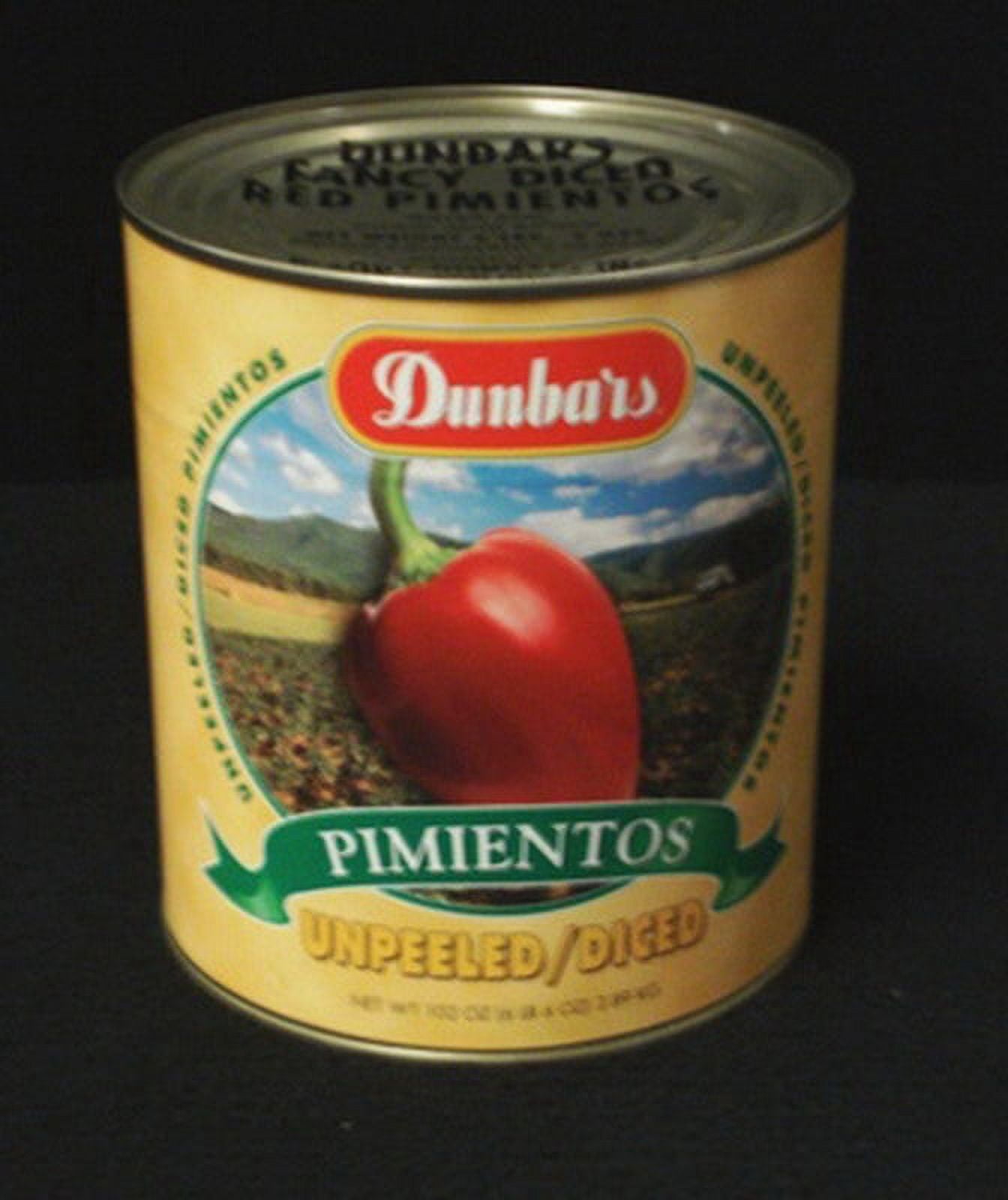 (Price/CASE)Dunbar Unpeeled Diced Pimientos 102 Ounces - 6 Per Case