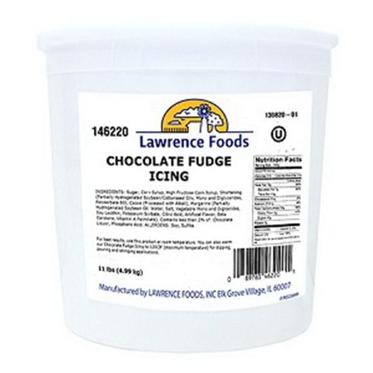 (Price/CASE)Lawrence Foods Chocolate Fudge Icing 11 Pound Tub - 2 Per Case