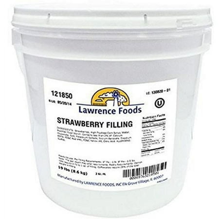 (Price/CASE)Lawrence Foods Deluxe Strawberry Filling 2 Gallon Pail - 1 Per Case