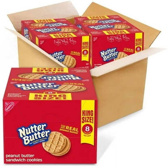 (Price/CASE)Nabisco King Size Nutterbutter Cookies 3.5 Ounce Packet - 10 Per Pack - 2 Packs Per Case