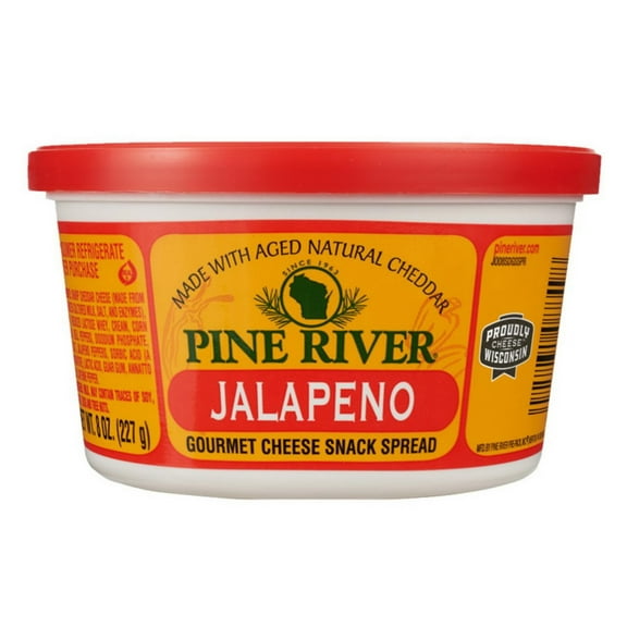 (Price/CASE)Pine River Jalapeno Gourmet Cheese Snack Spread, Shelf Stable 12/8oz, 511006