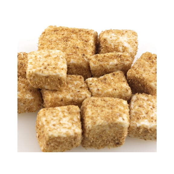 SweetGourmet Toasted Coconut Marshmallow Cubes, Vanilla Flavor, Gluten-Free, GMO-Free, 1 Pound Bag