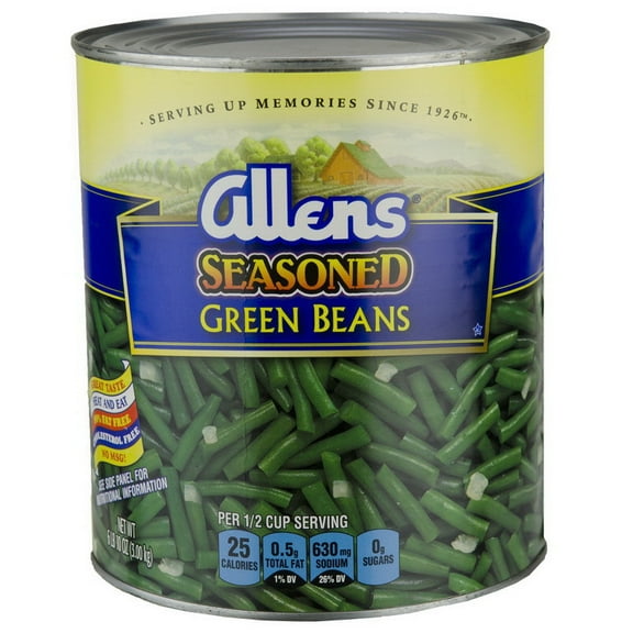 (Price/Case)Allen 2002501 Green Bean Seasoned Cut Canned 6-106 Ounce