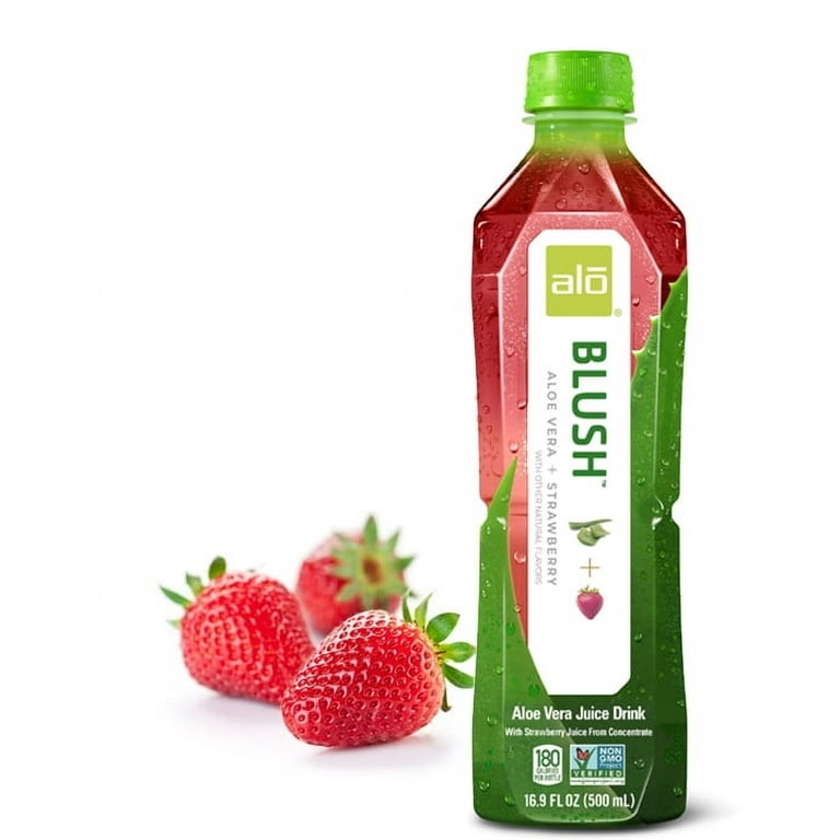 Price/Case)Alo - Drink Blush Av Juice Straw - Case of 12-16.9 FZ