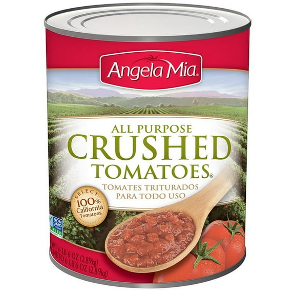 (Price/Case)Angela Mia 2700038064 Crushed Tomatoes - #10 Can