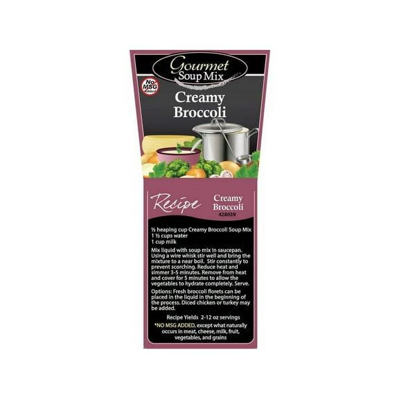 (Price/Case)Bulk Foods Creamy Broccoli Soup Starter, No MSG Added* 15lb, 428039