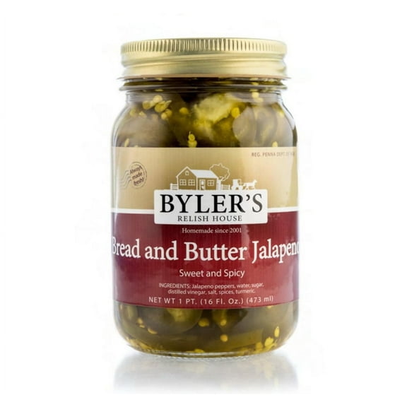 (Price/Case)Byler's Relish House Bread & Butter Jalapenos 12/16oz, 447724