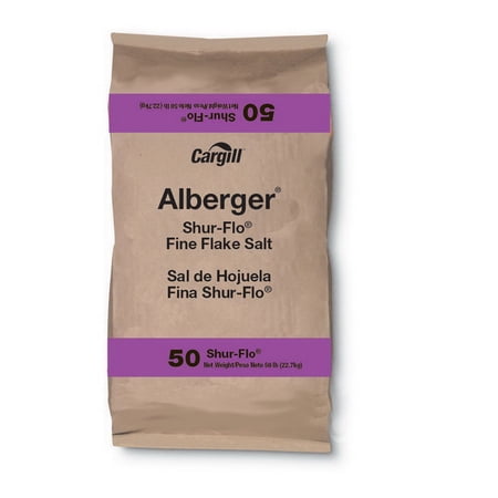 (Price/Case)Cargill Alberger Shur-Flo Fine Flake Salt 50Lb