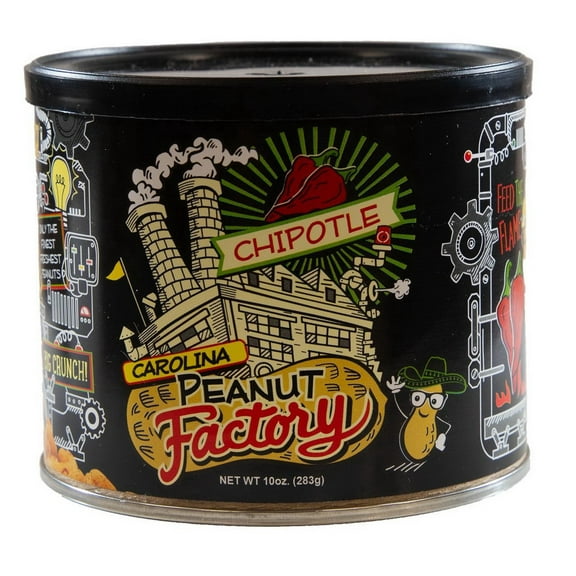 (Price/Case)Carolina Peanut Factory Chipotle Peanuts 6/10oz, 316956