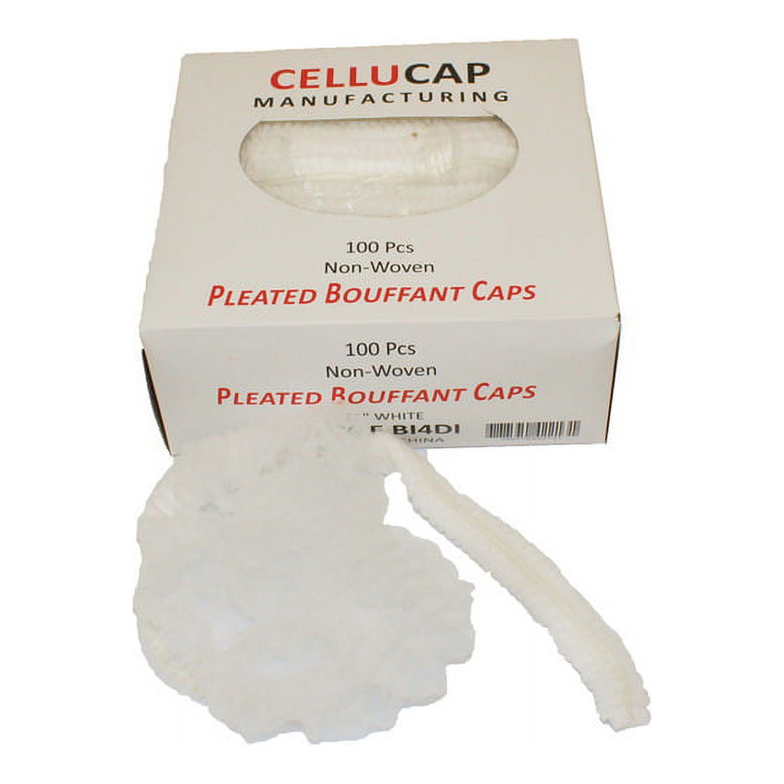 (Price/Case)Cellucap 21 Inch White Hand Tied Bouffant Cap, 100 Count, 10 per case