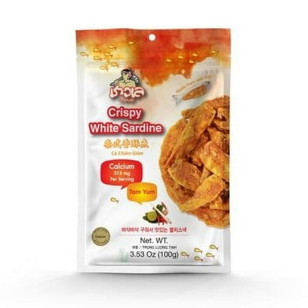 (Price/Case)Chaolay Crispy White Sardine Tom Yum, 4x6x3.53 OZ
