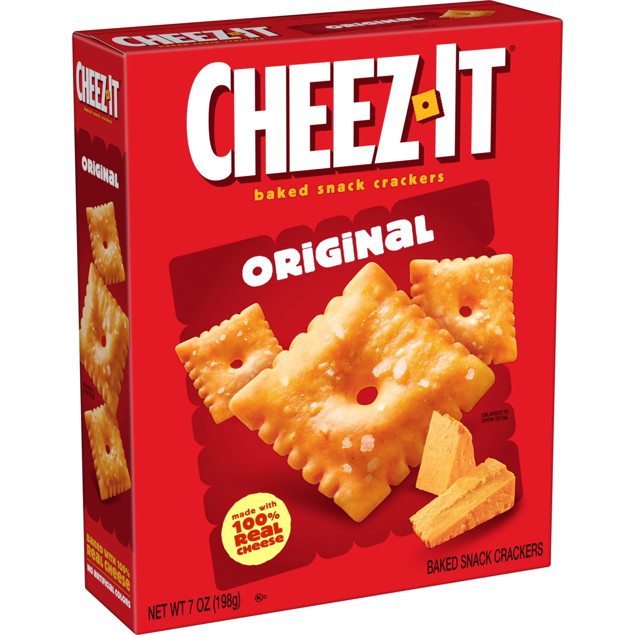(12 pack) Cheez-It Original Baked Snack Crackers, Lunch Snacks, 7 oz
