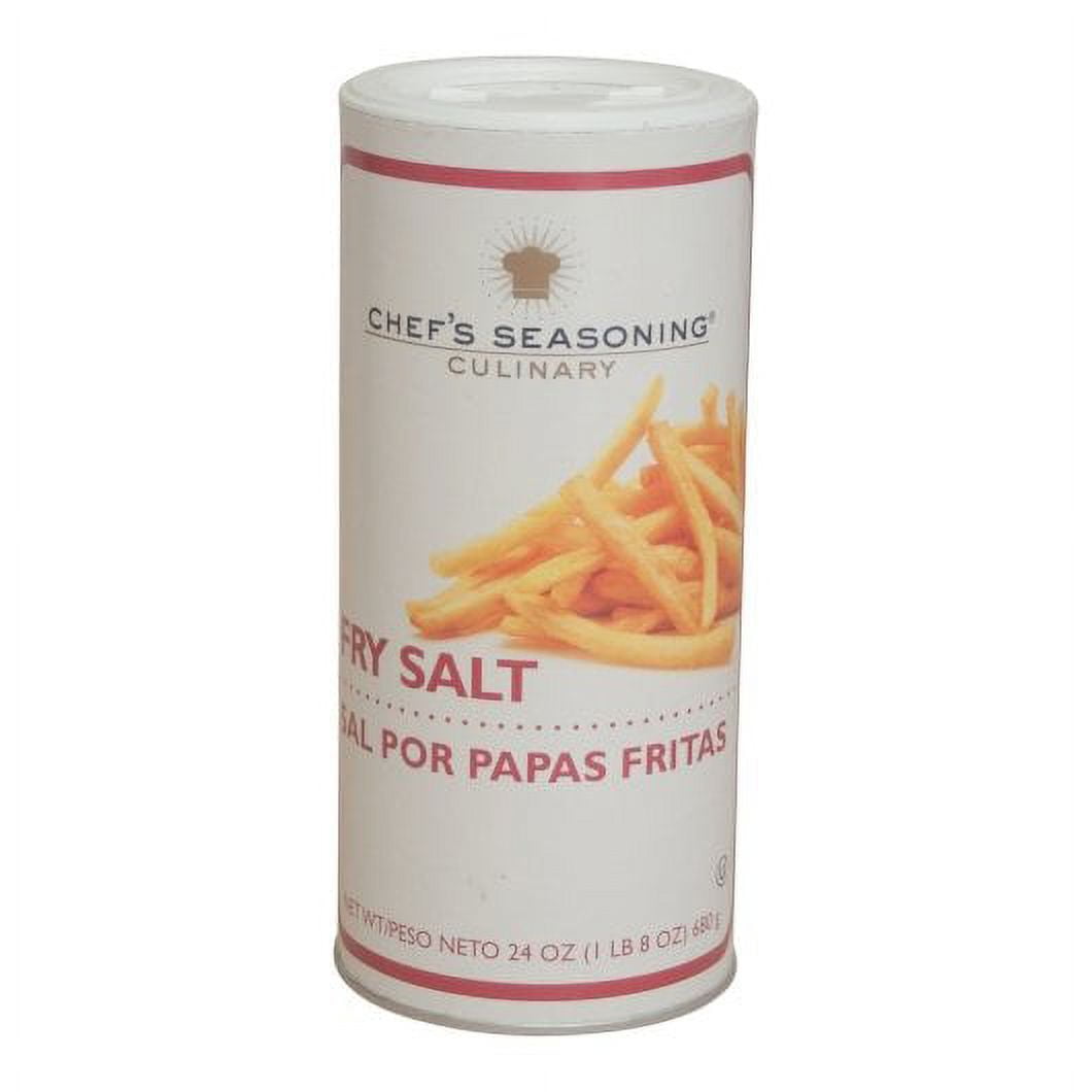 (Price/Case)Chefs Seasoning Fry Salt Cannister, 24 Ounces, 12 per case