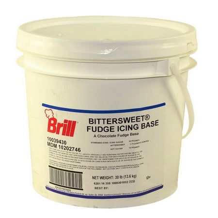 Brill Bittersweet Chocolate Fudge Icing, 30 Pounds, 1 Per Case