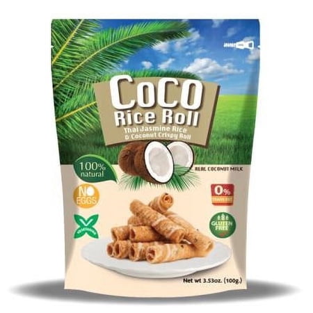 (Price/Case)Coco Rice Roll Coconut Milk Flavour, 3.53 OZ, Case of 12