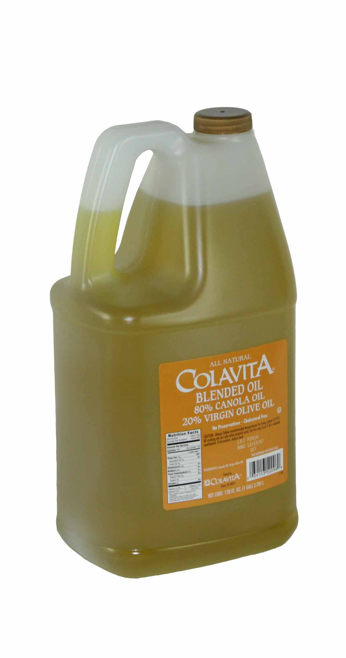 (Price/Case)Colavita Canola/Virgin Olive Oil Blend 80/20 1 Gallon - 6 Per Case