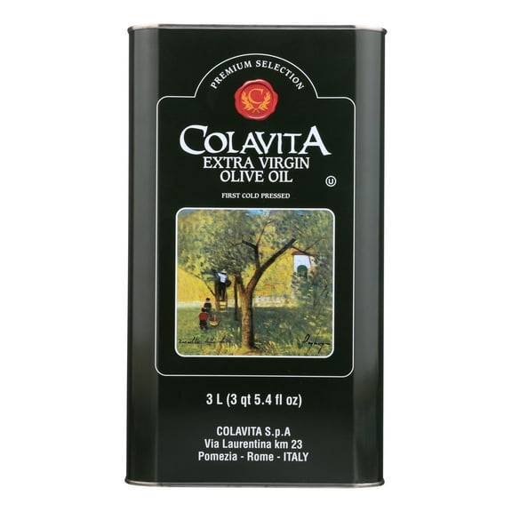 (Price/Case)Colavita Extra Virgin Olive Oil Tin 3 Liter, Aluminum- 4 per Case