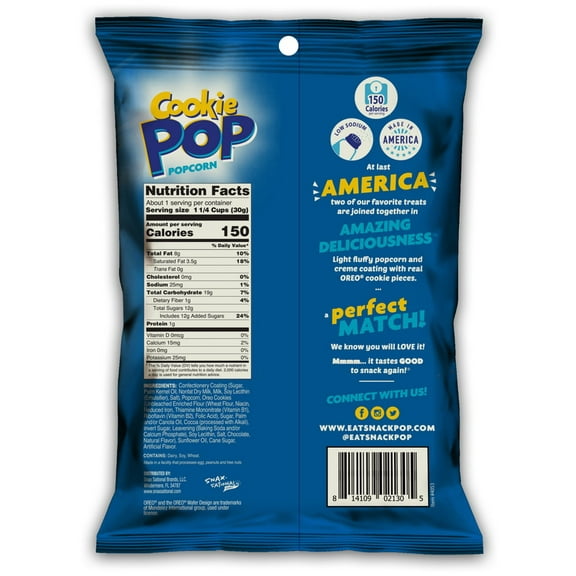 (Price/Case)Cookie Pop Oreo Popcorn 6-8-1 Ounce