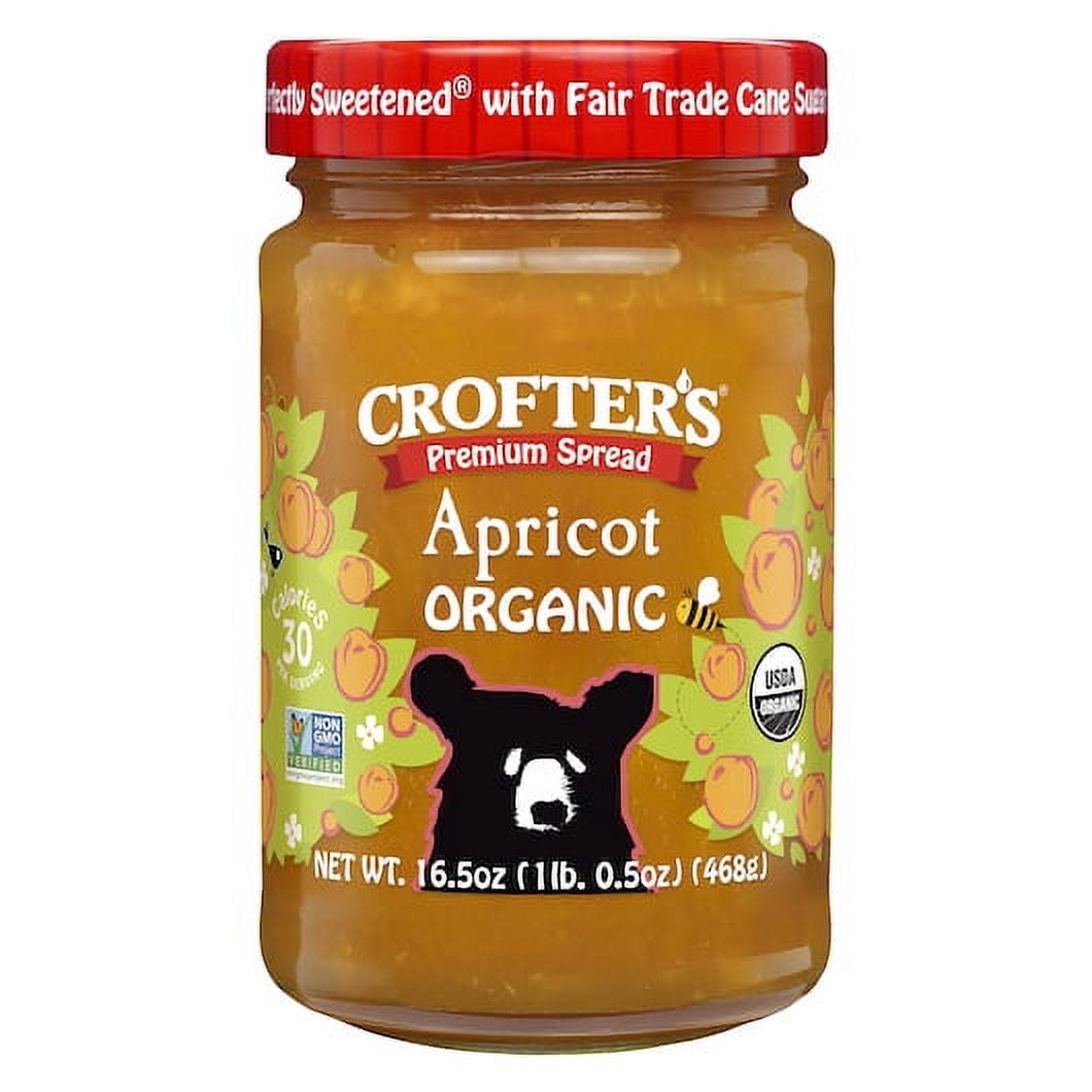 (Price/Case)Crofters Organic Family Size Premium Apricot Spread, 16.5 Ounces, 6 per case