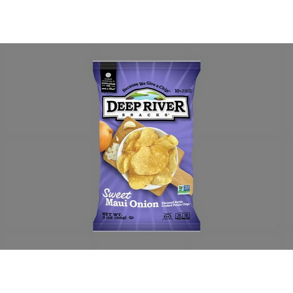 Deep River Sweet Maui Onion Kettle Chips 2 oz 24 Pack