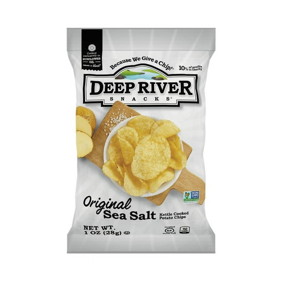 (Price/Case)Deep River Snacks 17774 Kettle Potato Chip Original Salted 80-1 Ounce
