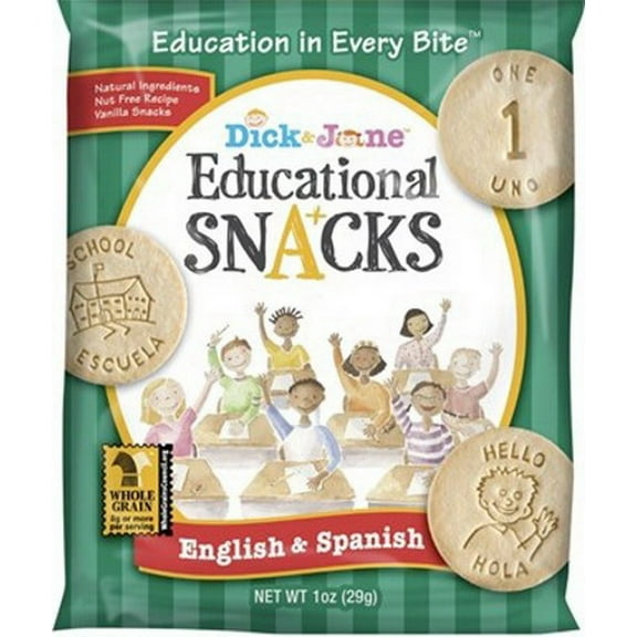 (Price/Case)Dick And Jane English & Spanish Educational Snack Crackers 1 Ounce Pouch - 120 Per Case