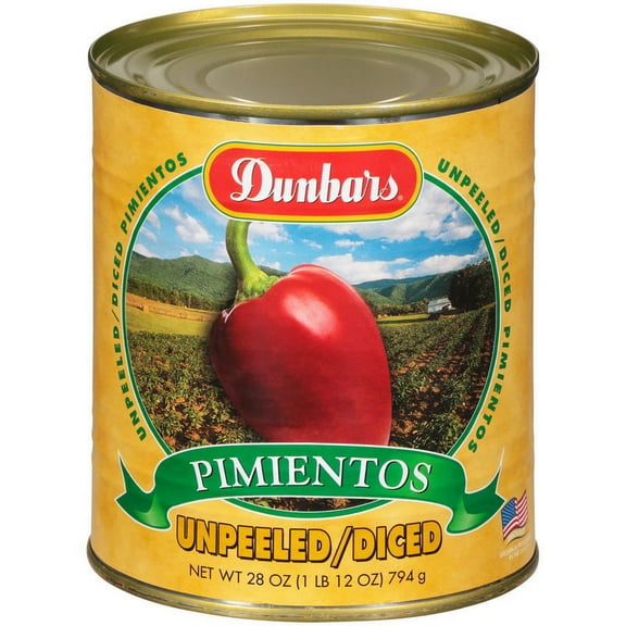 (Price/Case)Dunbar 7084411120001 12/2.5 Diced Unp Pimiento Dunbar Label