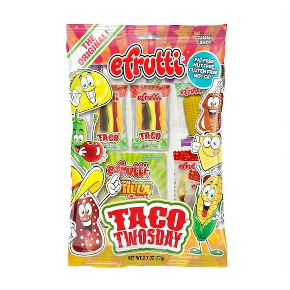 (Price/Case)Efrutti 55103 Taco Twosday Gummy Candy, 2.7 Ounces