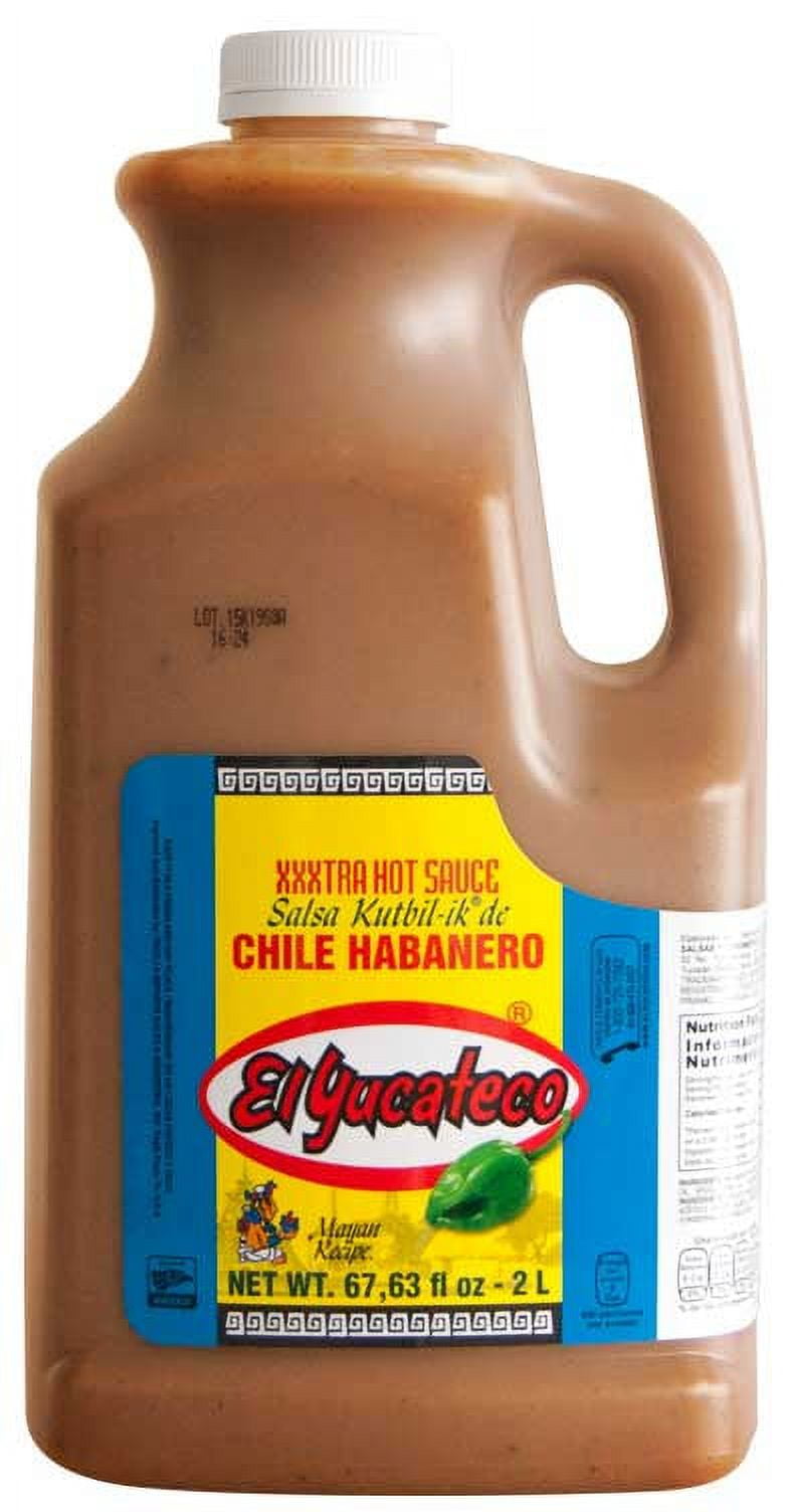 (Price/Case)El Yucateco Extra Hot Habanero Sauce, 67.63 Fluid Ounces, 2 per case