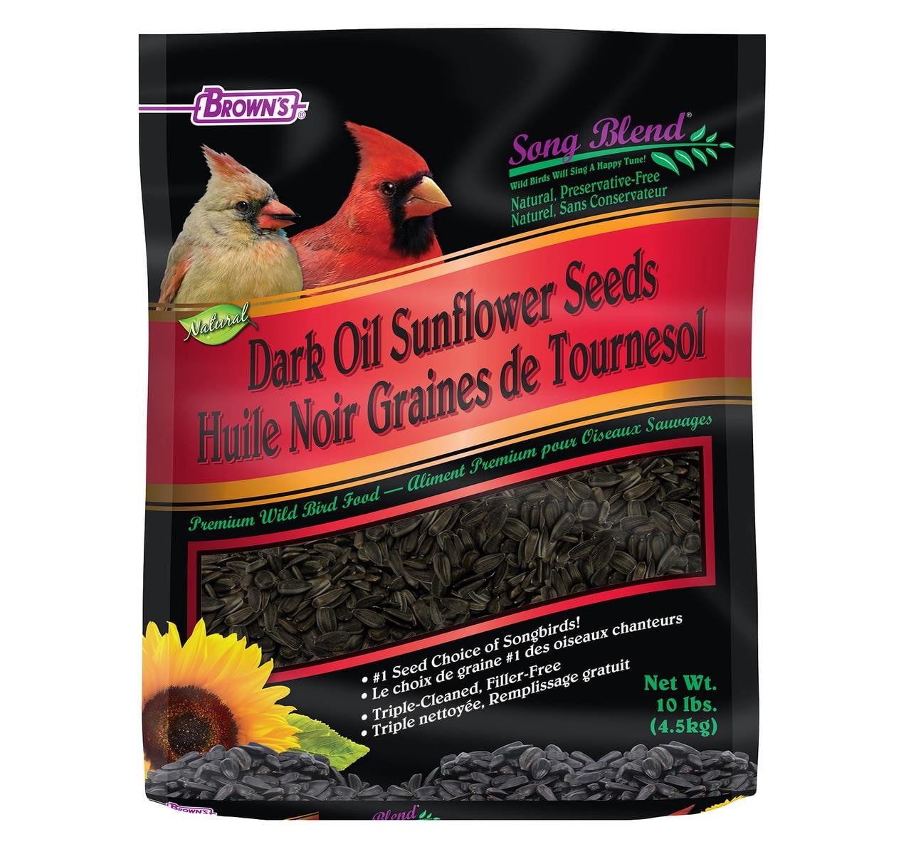(Price/Case)F.M. Brown's Sons Song Blend Dark Oil Sunflower Seeds 3/10lb, 855285