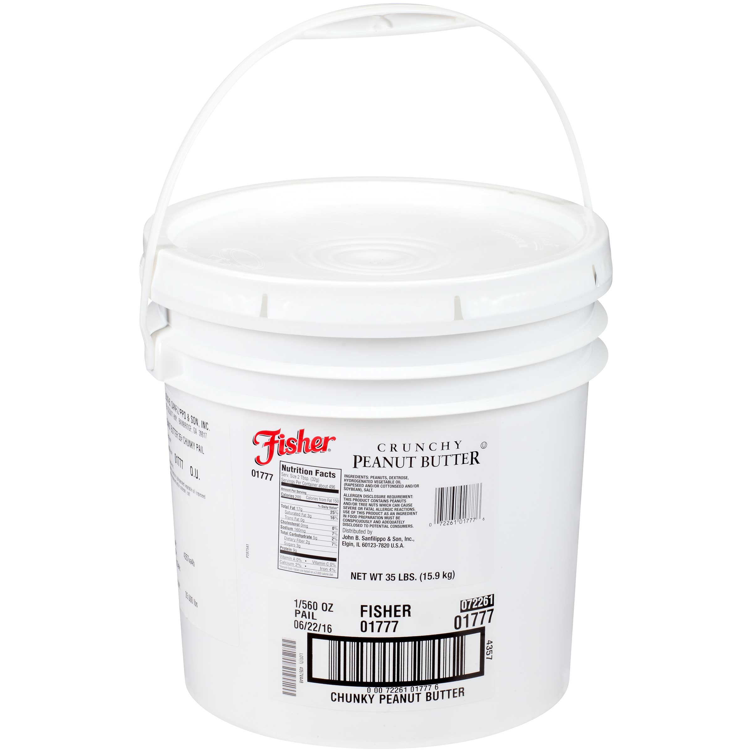 (Price/Case)Fisher 01777 35 Pound Pail Fisher Chunky Peanut Butter