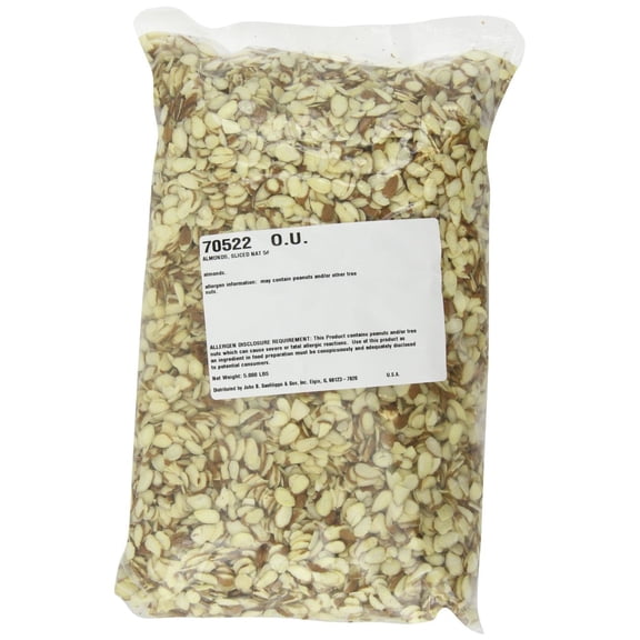 (Price/Case)Fisher Sliced Natural Almonds 5 Pound - 1 Per Case