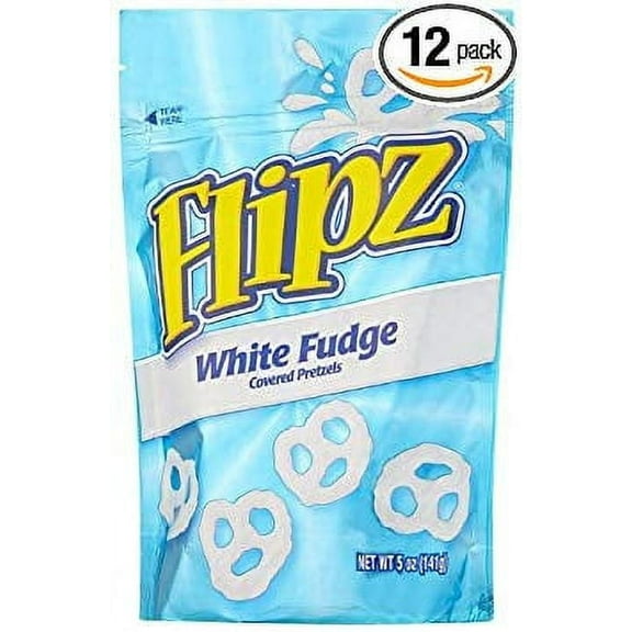 (Price/Case)Flipz 12/5 Oz. White Fudge Covered Pretzels In A Stand Up Pouch