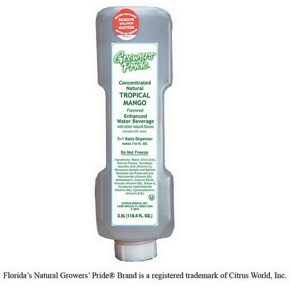 (Price/Case)Florida Natural Growers' Pride Shelf Stable Mango Flavored Water 3.5 Liter - 3 Per Case