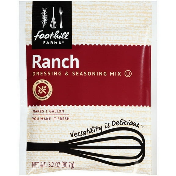(Price/Case)Foothill Farms Ranch Dressing Mix 3.2 Ounce Packet - 18 Per Case
