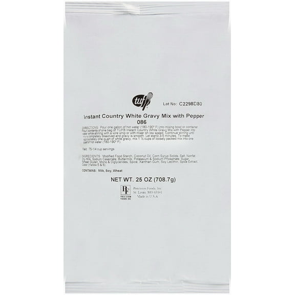 (Price/Case)Foothill Farms White Country Style With Pepper Gravy Mix 25 Ounce Bag - 8 Per Case