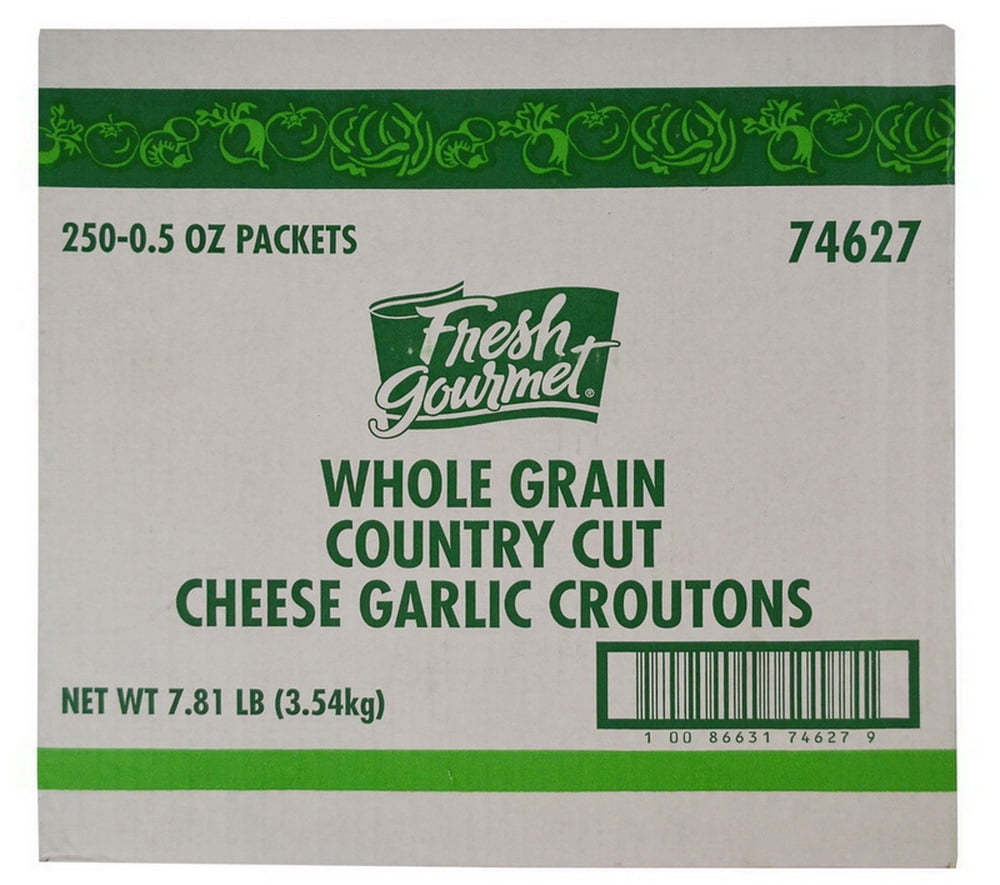 (Price/Case)Fresh Gourmet Whole Grain Country Cut Cheese Garlic Crouton, 0.5 Ounces, 250 per case