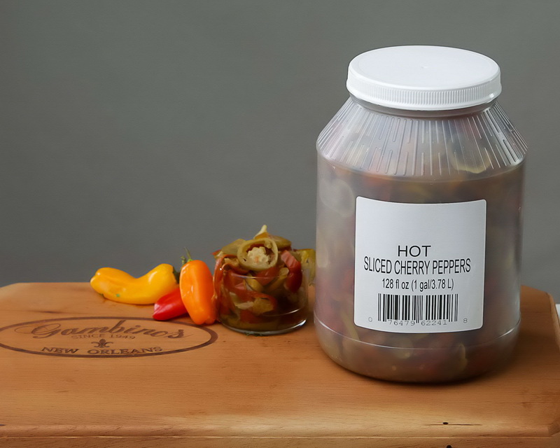 (Price/Case)Gambinos 075423662166 Hot Sliced Cherry Pepper 1-2 Each