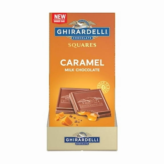 (Price/Case)Ghirardelli 41865 Caramel Milk Chocolate Squares Bar, 4.8 Ounces