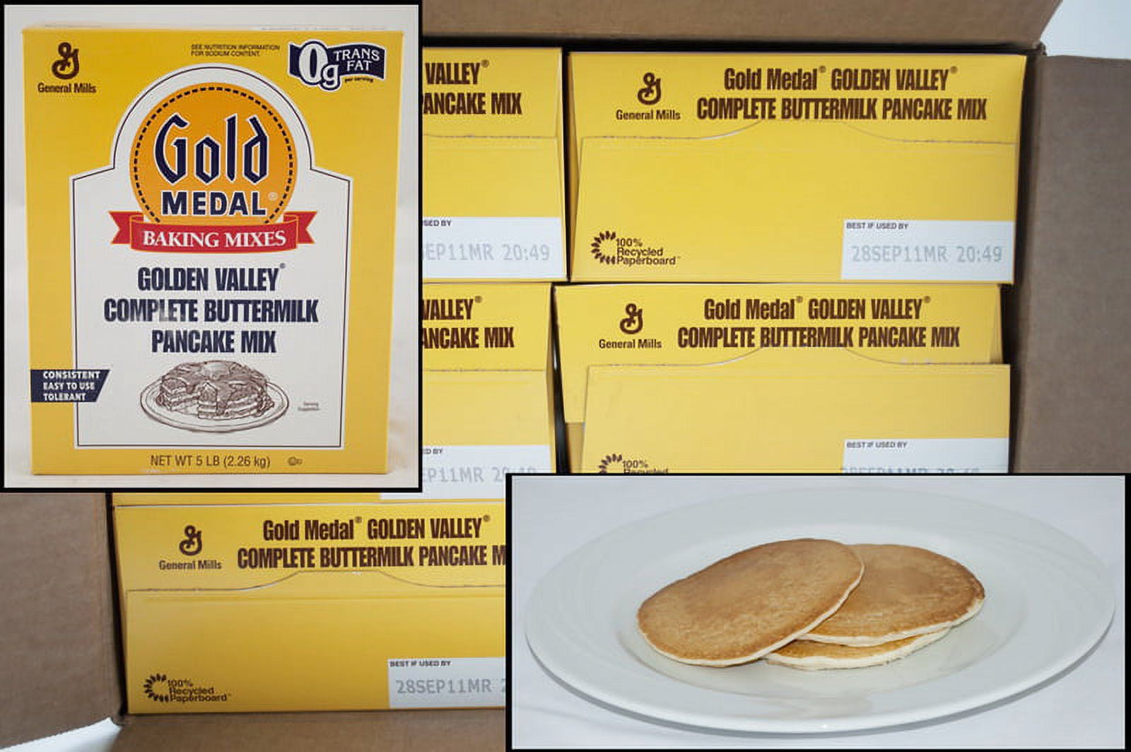 (Price/Case)Gold Medal Baking Mix Golden Valley Complete Buttermilk Pancake Mix 5 Pounds Per Pack - 6 Per Case