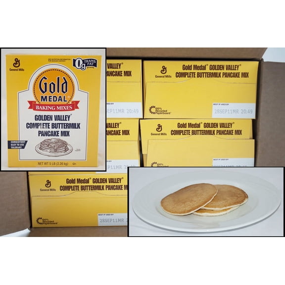 (Price/Case)Gold Medal Baking Mix Golden Valley Complete Buttermilk Pancake Mix 5 Pounds Per Pack - 6 Per Case